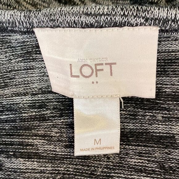 Ann Taylor Loft Medium Marled Black Grey Knit Sheath Shift - Picture 5 of 5